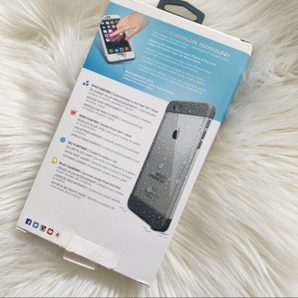 iPhone 6 Plus Nuud Lifeproof Phone Case White Gray New - Picture 2 of 13